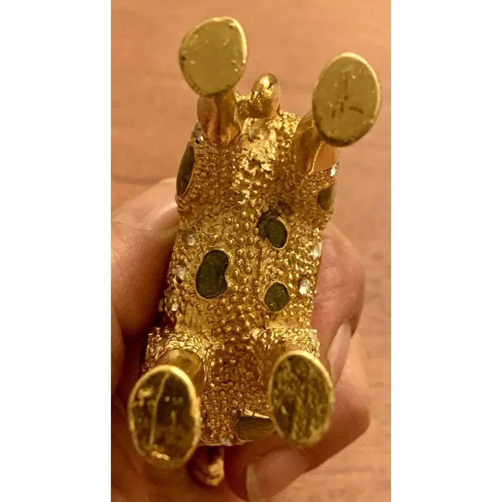 Beautiful Jeweled giraffe trinket box with‎ red eyes. 5